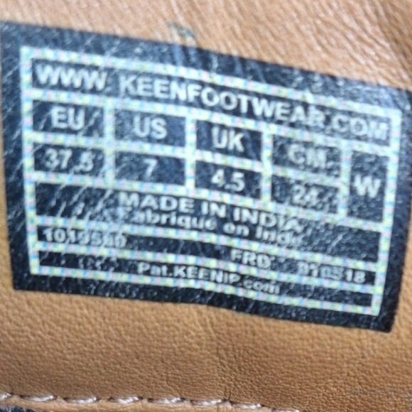 Keen Presidio Women's Leather Walking Hiking Shoes Olive Green Lace Up Size 7W - Picture 9 of 9